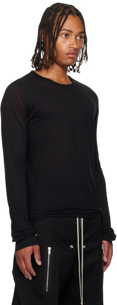 Тениска Rick Owens Rick Owens Concordians Basic Long Sleeve T-Shirt Черно | RU02E1252 UC, 1