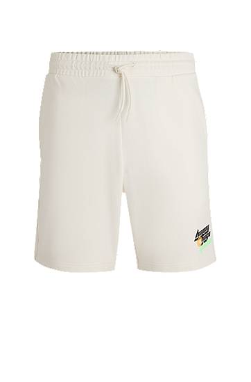 Къси панталони BOSS Happy HUGO Cotton Terry Shorts Бяло | 50536107, 0