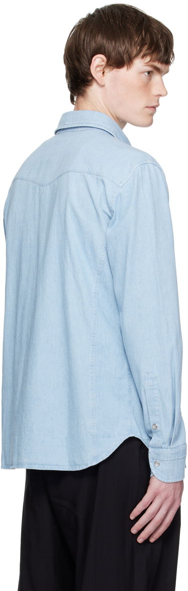 Риза Tom Ford TOM FORD Denim Chambray Western Shirt Синьо | HDS001-FMC240, 2