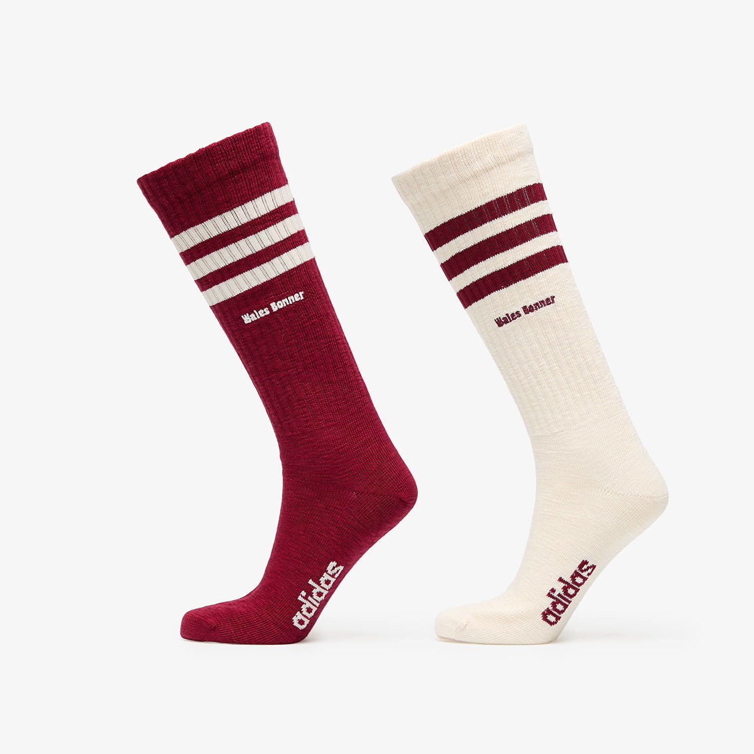 Чорапи adidas Originals Wales Bonner x 3 Stripes 2-Pack Socks Червено | JH3610, 0