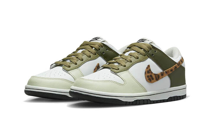 Кецове и обувки Nike Dunk Low "Leopard" GS Зелено | DX9282-100, 1