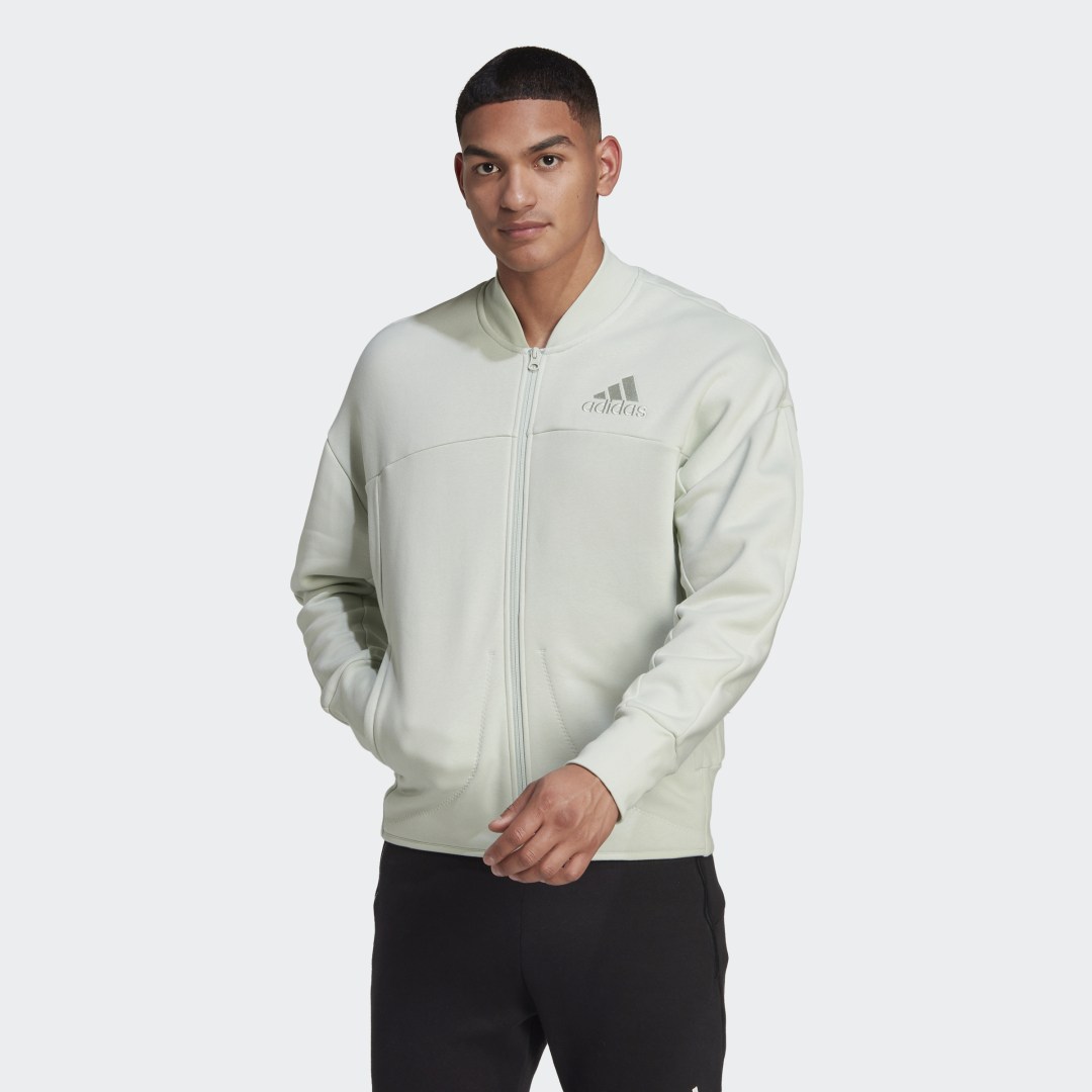 Суитчър adidas Originals Studio Lounge Fleece Track Top Бяло | HK4594, 0
