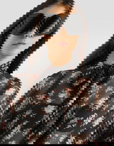 Риза Dolce & Gabbana Vintage Rose-print Chiffon Top Многоцветен | F7BL0TIS10RHN5XQ, 3