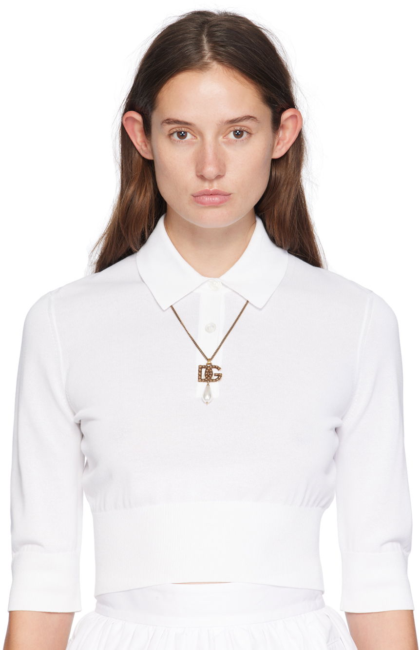 Колие Dolce & Gabbana Dolce & Gabbana Pendant & Pearl Necklace Металик | WNQ6L1 W1111, 1