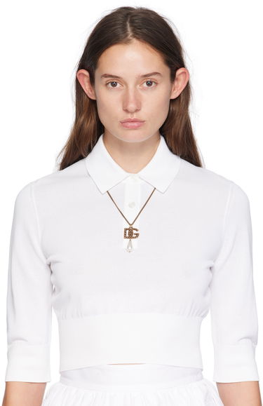 Колие Dolce & Gabbana Dolce & Gabbana Pendant & Pearl Necklace Металик | WNQ6L1 W1111, 1