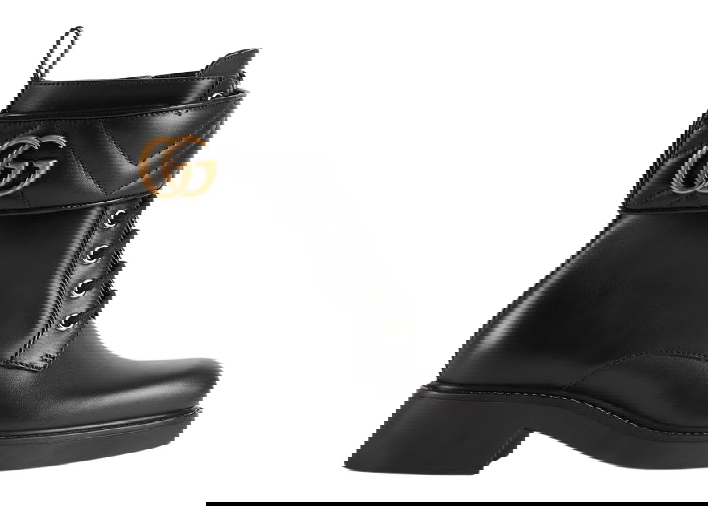 Кецове и обувки Gucci Double G 40mm Ankle Boot 'Black' Leather Черно | 670397 17K20 1000, 0