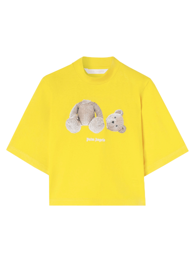 Тениска Palm Angels Bear Printed Fitted T-Shirt Жълто | PWAA020F22JER0051660