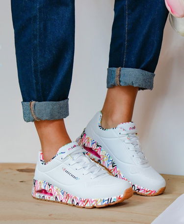 Кецове и обувки Skechers Uno Бежово | 155506-WHT, 1
