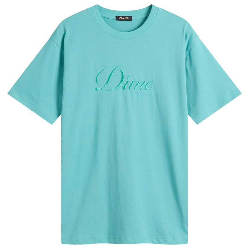 Тениска Dime Dime Cursive T-Shirt, Size Large Тюркоазено | DIMEFA2574TEA