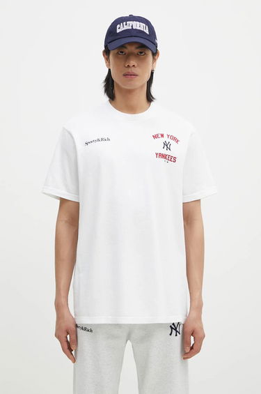 Тениска Sporty & Rich New York Yankees Graphic Print T-Shirt Бяло | TO043505300WH01, 0