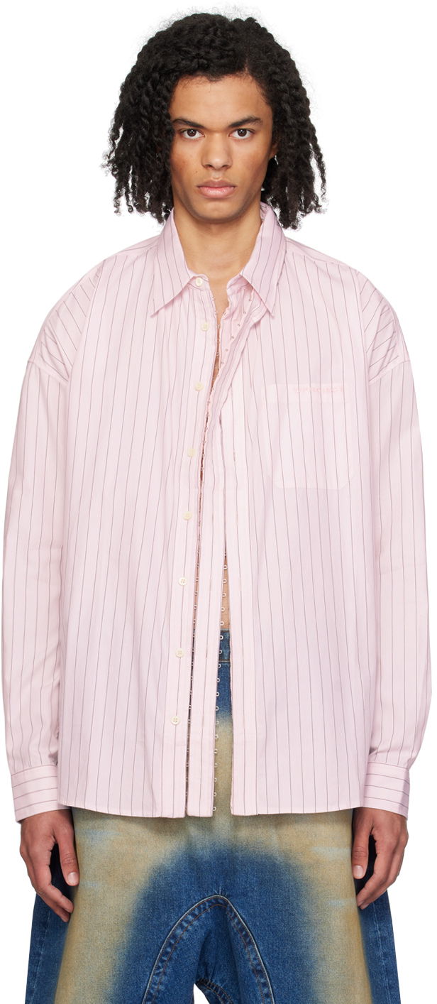Риза Y/PROJECT Striped Shirt Розово | 201SI009, 0