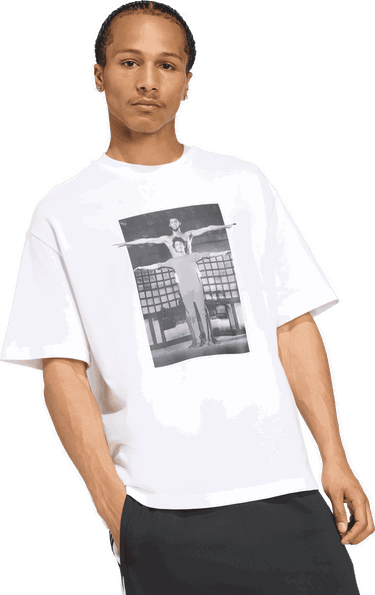Тениска adidas Performance Hot Shot Graphic Tee Бяло | JZ7907, 3