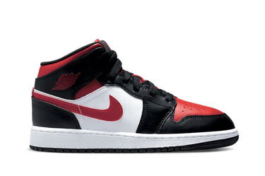 Кецове и обувки Jordan Air Jordan 1 Mid "Alternate Bred Toe" GS Червено | 554725-079, 0