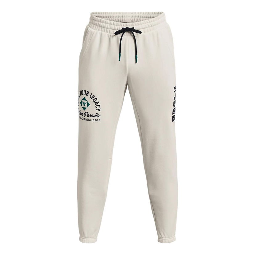 Спортни панталони Under Armour Project Rock Heavyweight Terry Pants Бежово | 1377440-130