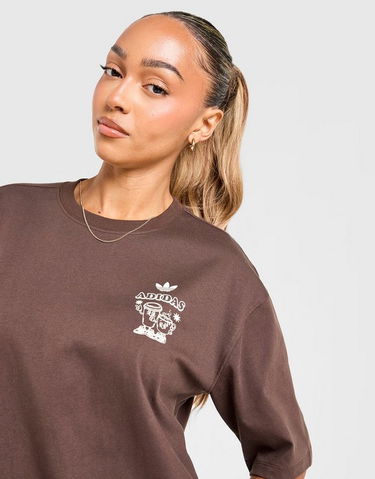 Тениска adidas Originals Coffee Club Graphic T-Shirt Кафяво | KV1587, 4