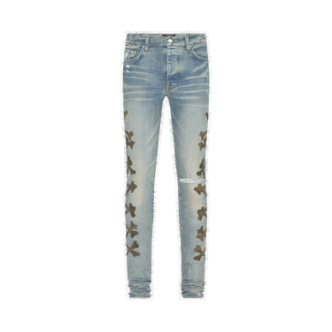 Дънки AMIRI Camo Bones Jeans Синьо | PF22MDS027 408 CLAY, 0