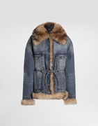 Denim Jacket With Fur