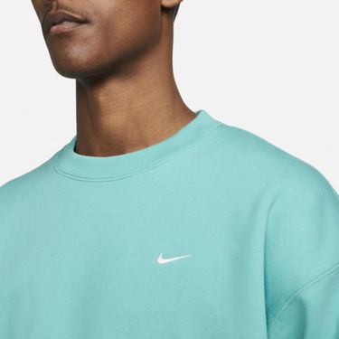 Суитчър Nike Solo Swoosh Fleece Crew Washed Тюркоазено | CV0554-393, 6