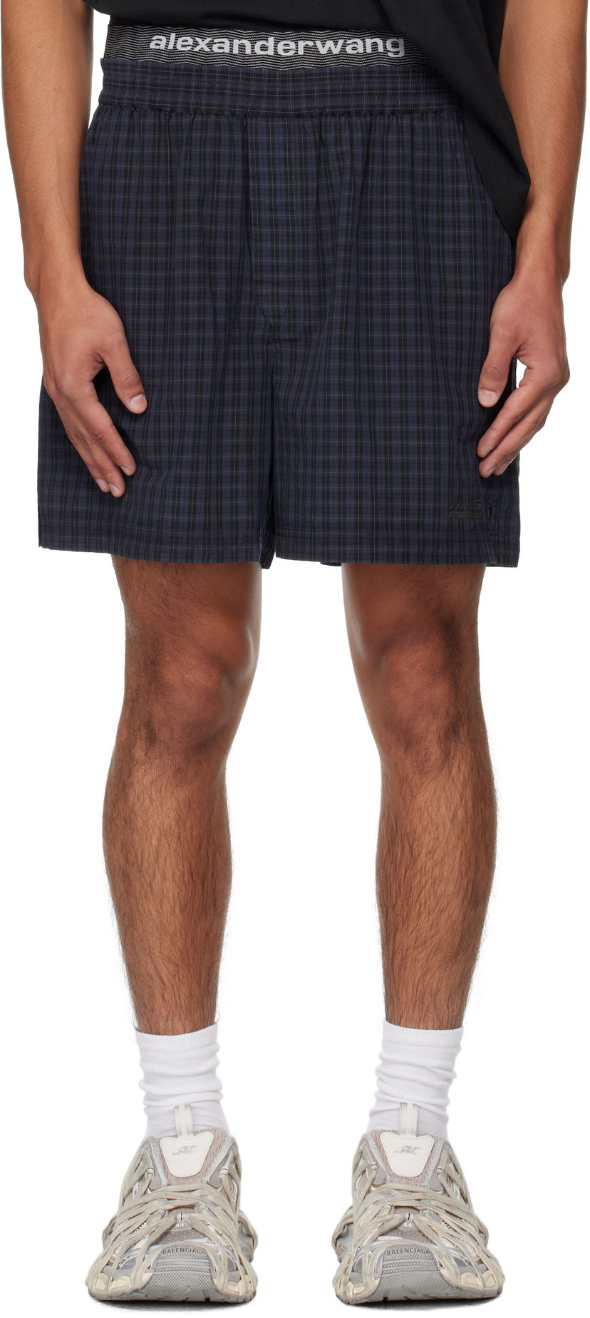 Къси панталони Alexander Wang Alexander Wang Graphic Shorts Тъмно синьо | 6WC3254099