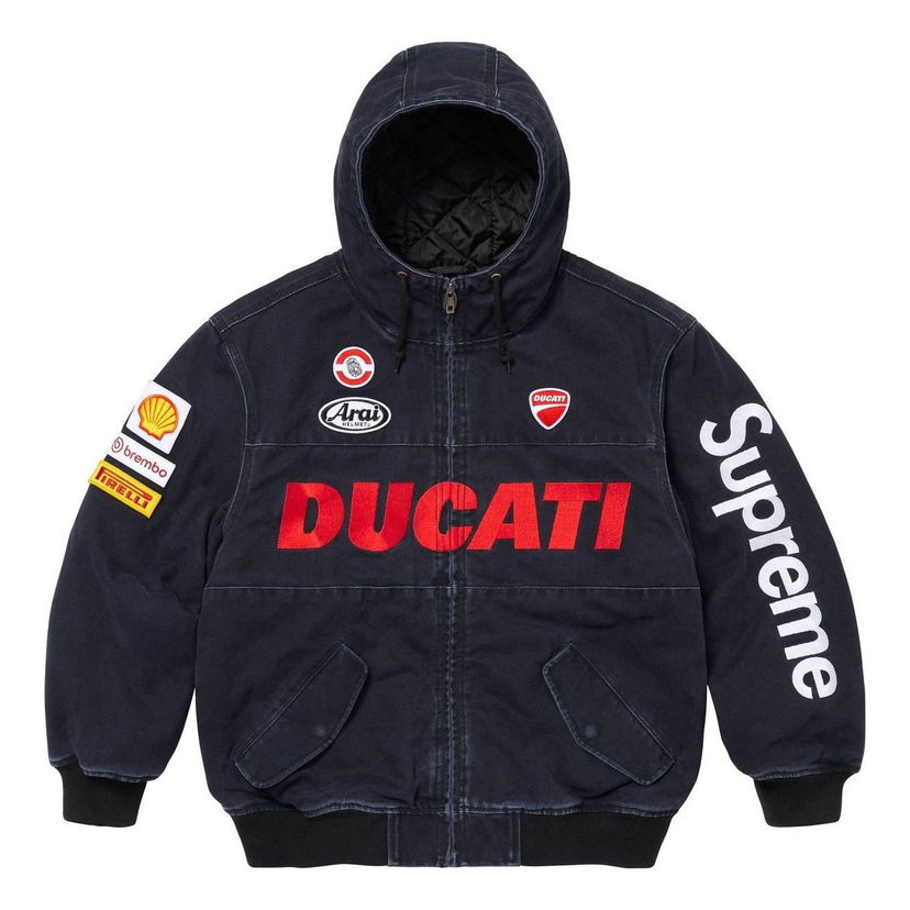 Яке бомбър Supreme Supreme DUCATI Hooded Racing Jacket Синьо | SUP-SS24-275