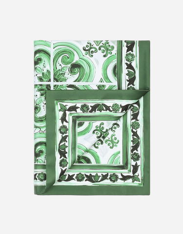 Аксесоари Dolce & Gabbana Dolce & Gabbana Set of 2 Cotton Sateen Pillowcases with Green Tile Print Зелено | TCES02TCAKFUV009, 2