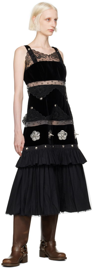 Pокля Chopova Lowena Chopova Lowena Combo Midi Dress Черно | 1251, 3