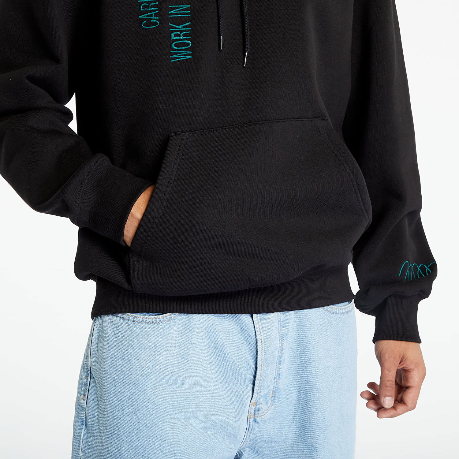 Суитчър Carhartt WIP Hooded Signature Sweat Black Черно | I032164.89XX, 1