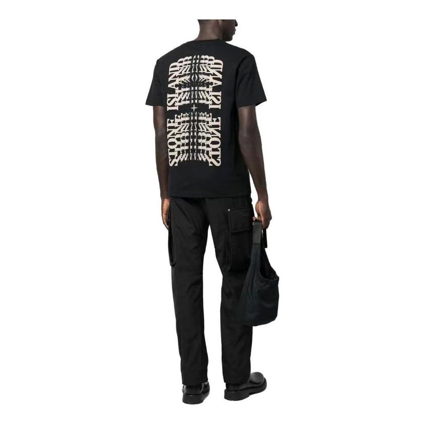 Тениска Stone Island Crewneck Street Style T-shirt Черно | 78152NS86-V0029