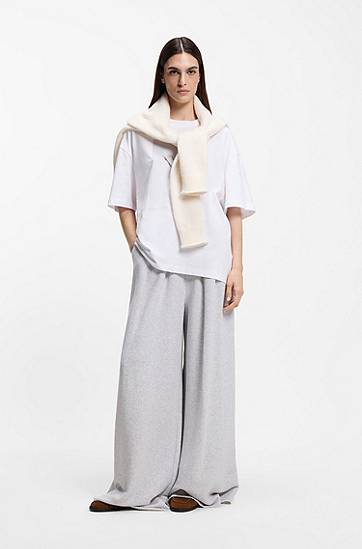 Тениска BOSS Stretch-cotton T-shirt with Ballet Artwork Бяло | 50556978, 1