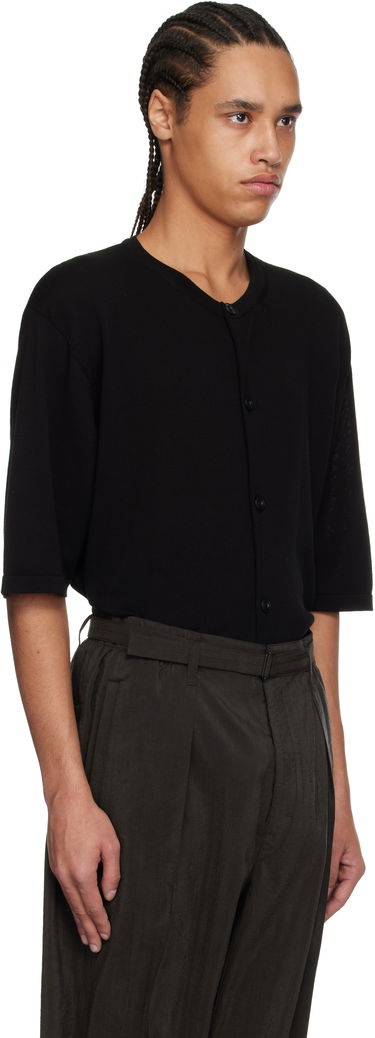 Пуловер LEMAIRE Lemaire Short Sleeve Cardigan Черно | TO1371 LK1041, 4