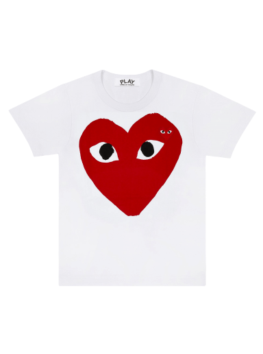 Тениска Comme des Garçons PLAY Heart Emblem T-Shirt Бяло | AZ T025 051 1