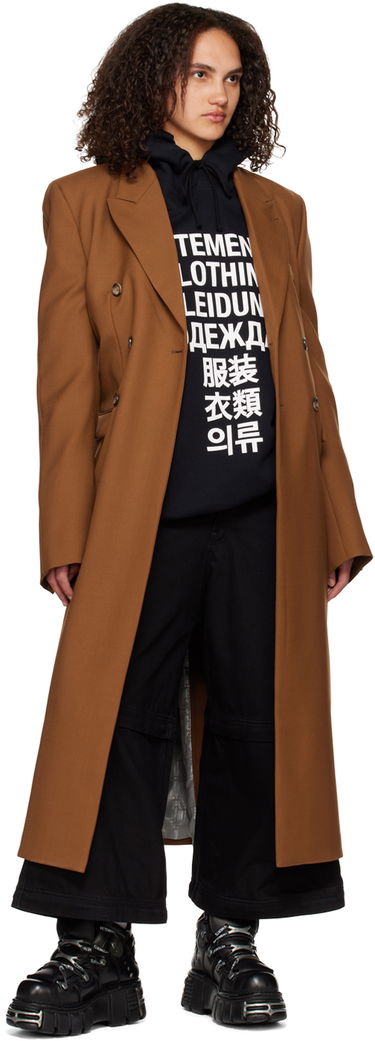 Палта VETEMENTS VTMNTS Double-Breasted Coat Кафяво | VL14CO460X, 3