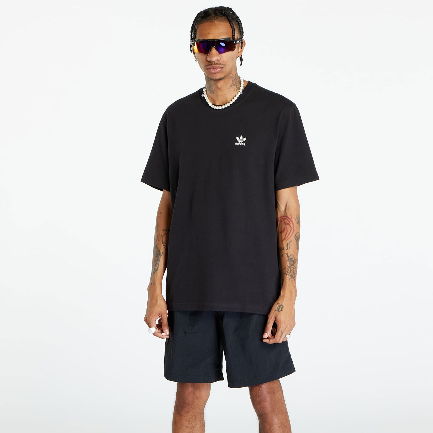 Тениска adidas Originals Back+Front Trefoil Boxy Tee Черно | II5760, 0