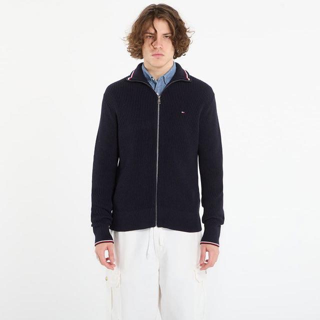 RWB Ribbed Full-Zip Sweater
