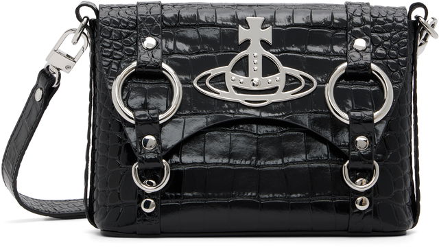 Kim Croc-Effect Orb Crossbody