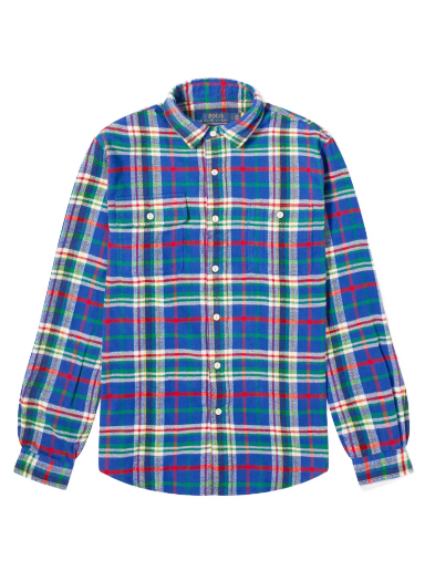 Риза Polo by Ralph Lauren Brushed Flannel Plaid Check Shirt Синьо | 710916601001