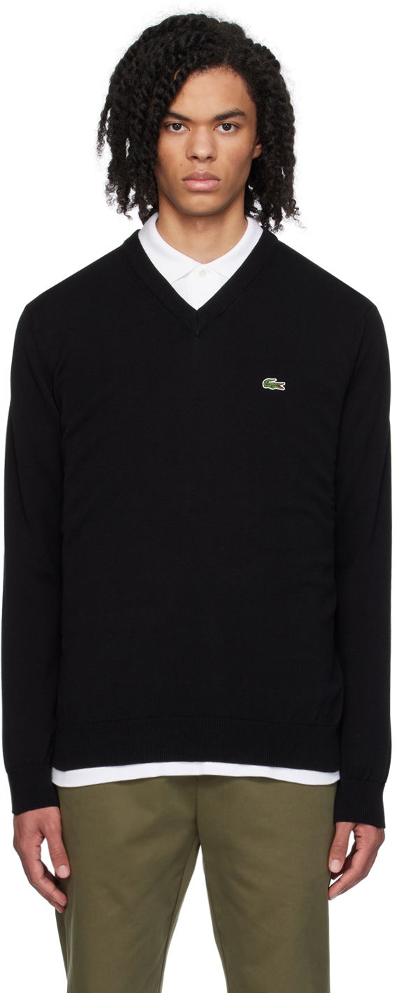 Пуловер Lacoste V-Neck Sweater Черно | AH1951_031