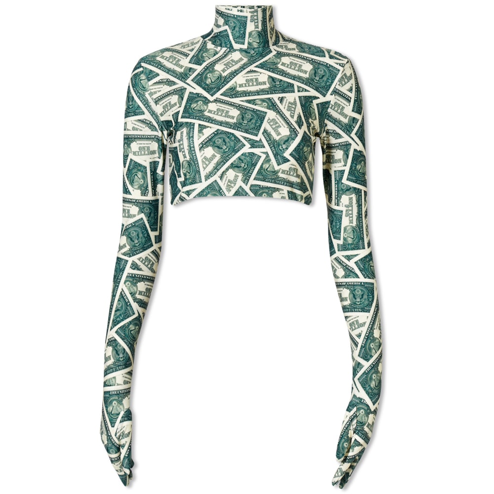Съкратен топ VETEMENTS Million Dollar Crop Glove Top Зелено | WA53TO100M, 0