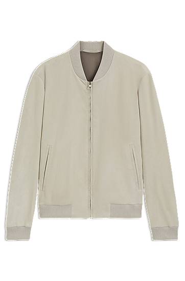 Яке бомбър BOSS BECKHAM x BOSS Suede Bomber Jacket Бежово | 50549074