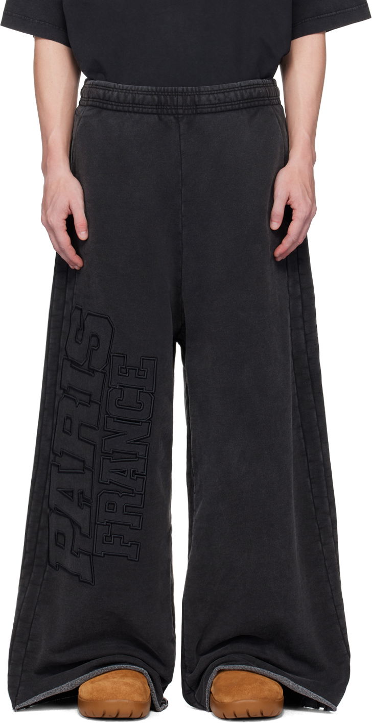 Спортни панталони VETEMENTS Black 'Paris' XXXL Sweatpants Черно | UA65SP550B