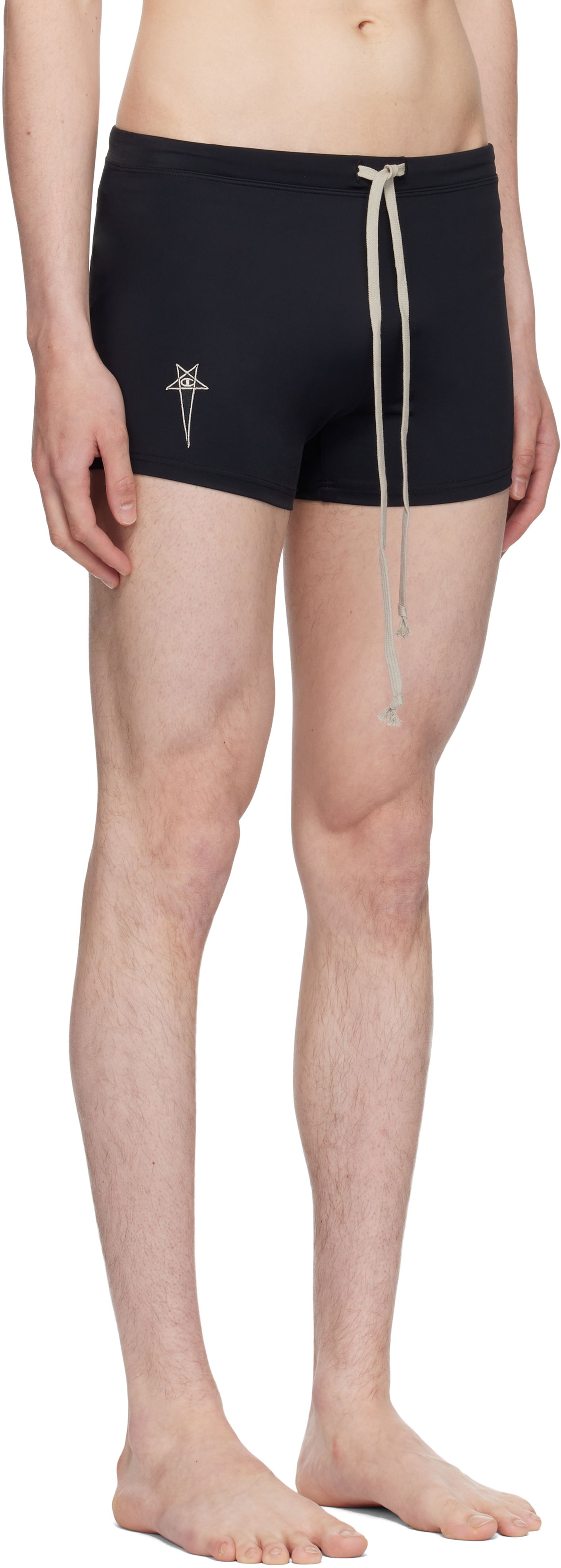 Бански Rick Owens Rick Owens Champion Edition Jersey Swim Shorts Черно | CM01E1691 CHJMW SWIM JERSEY, 1