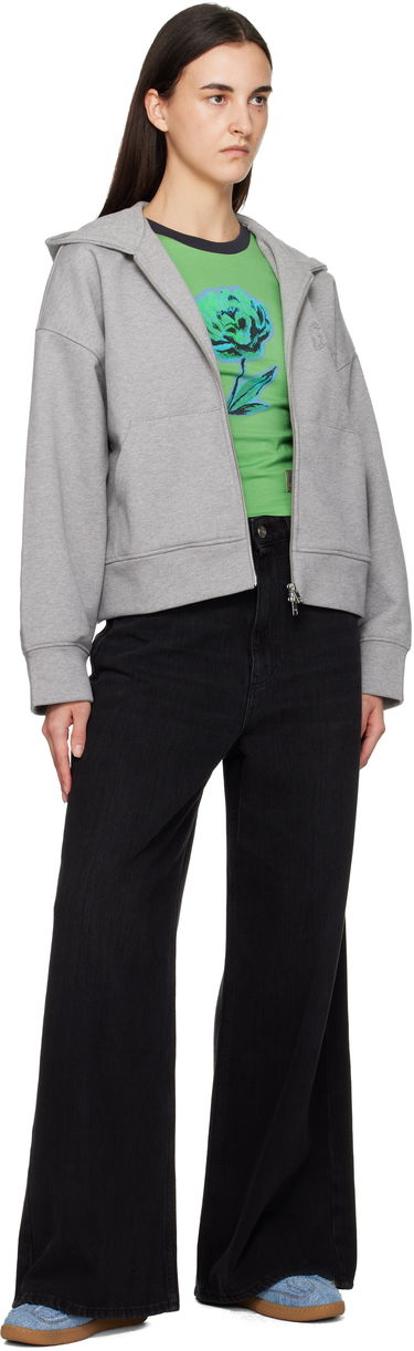 Тениска GANNI Basic Cotton Jersey Peony Baby Fit T-shirt Зелено | T4227, 3