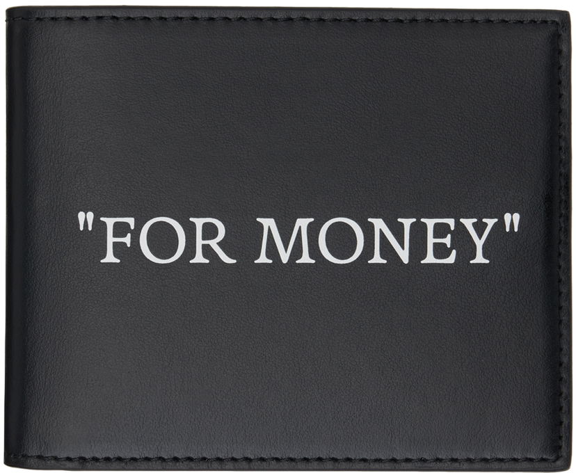 Портфейл Off-White Black Quote Bifold Wallet Черно | OMNC074C99LEA0011001