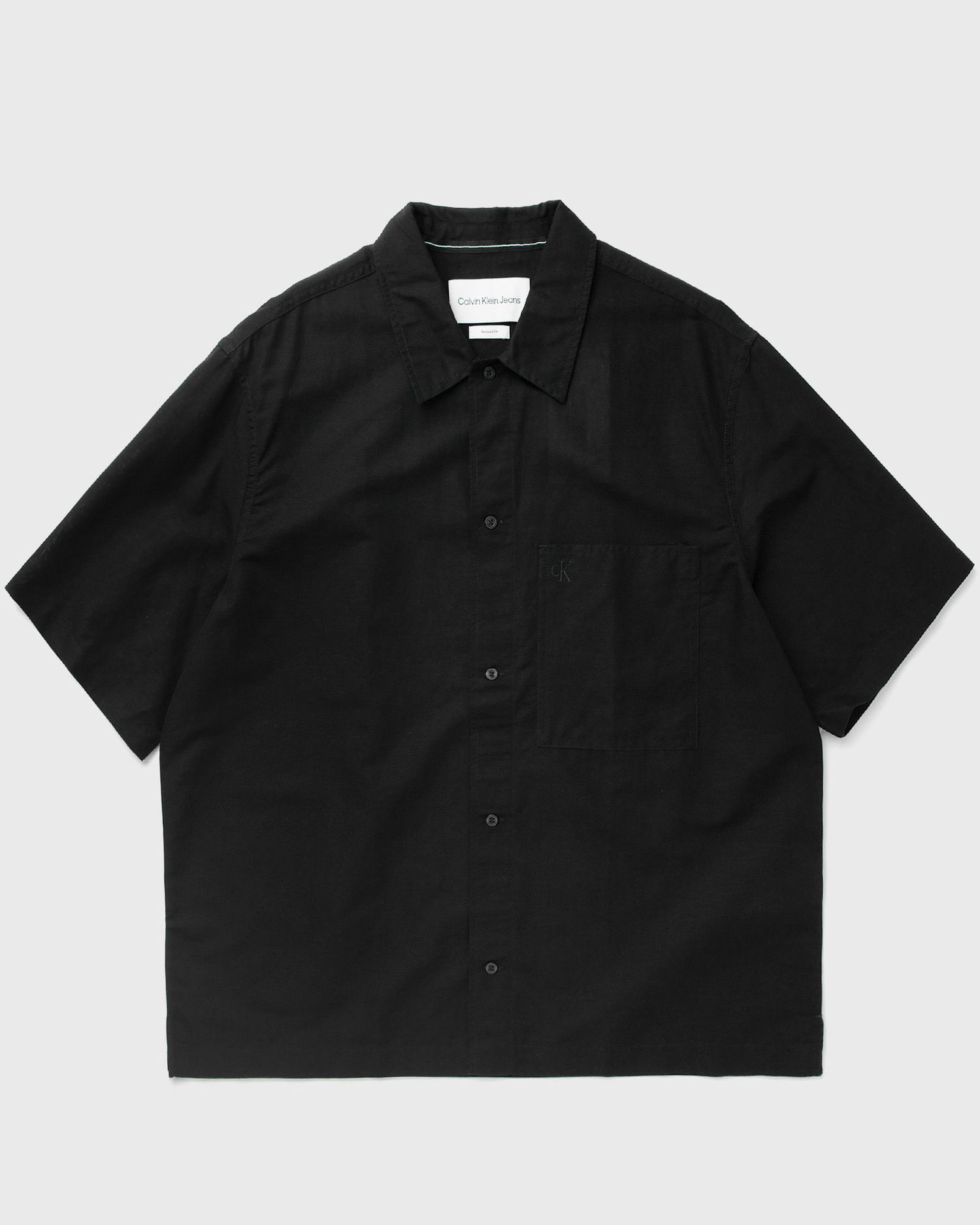 Риза CALVIN KLEIN LINEN SS SHIRT Черно | J30J325173BEH, 0