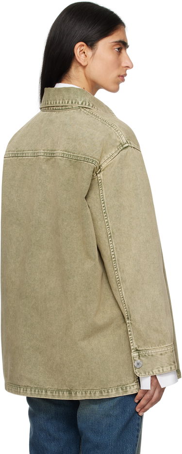 Риза AMI Cotton Ami de Coeur Denim Overshirt Зелено | FJK273.DE0064, 2