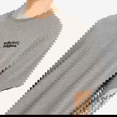 Тениска MAISON KITSUNÉ Maison Kitsuné Handwriting Embroidery Oversize T-Shirt, Size Large Сиво | OM00123KJ0119-H131, 5