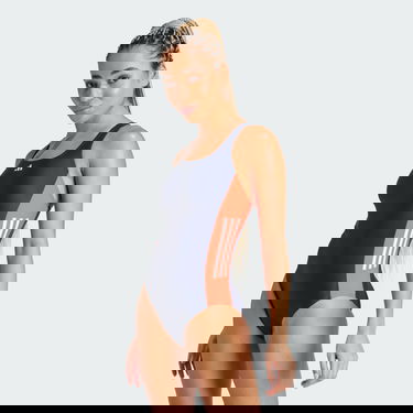 Бански adidas Performance 3-Stripes Colorblock Swimsuit Тъмно синьо | IQ3998, 0