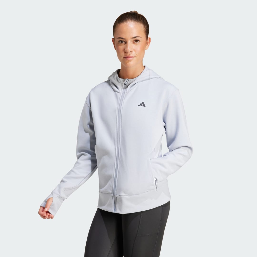 Суитчър adidas Performance Designed 4 Training Full-Zip Hoodie Сиво | JP2651, 0