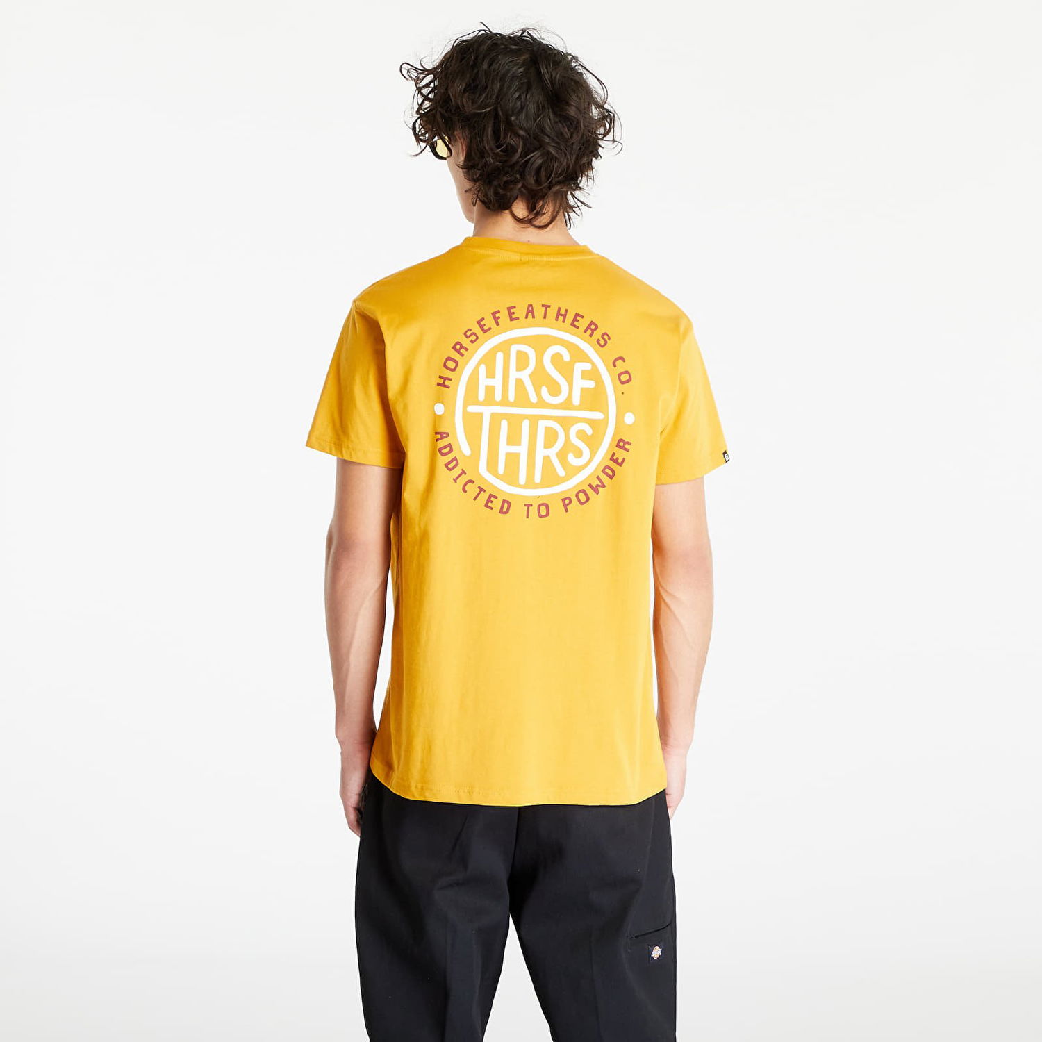Тениска Horsefeathers Circle T-Shirt Жълто | SM1334C, 1
