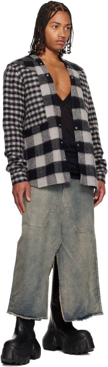 Риза Rick Owens Concordians Larry Fogpocket Plaid Flannel Overshirt with Snap Buttons Многоцветен | RU02E1757 WJPWMP, 3